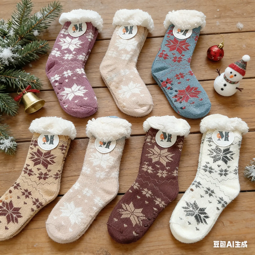 24 Pairs Womens Slipper Fuzzy Socks Winter Super Warm Soft Socks with Grippers by dealonline.co.nz