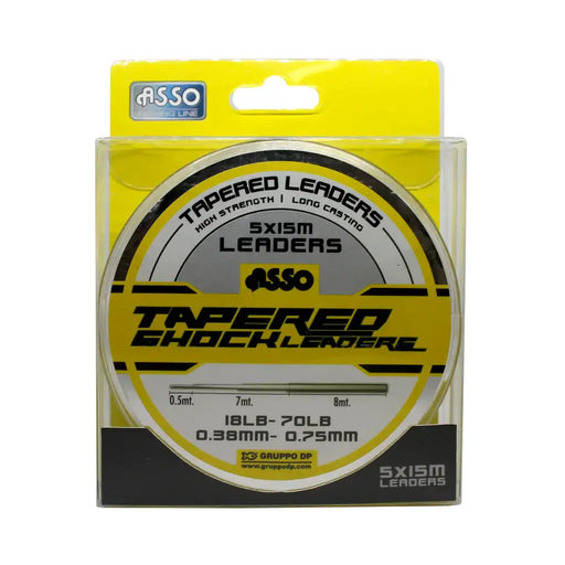 Tapered Shock Leader Clear 18-70lb 5 x 15m by NZ Diver