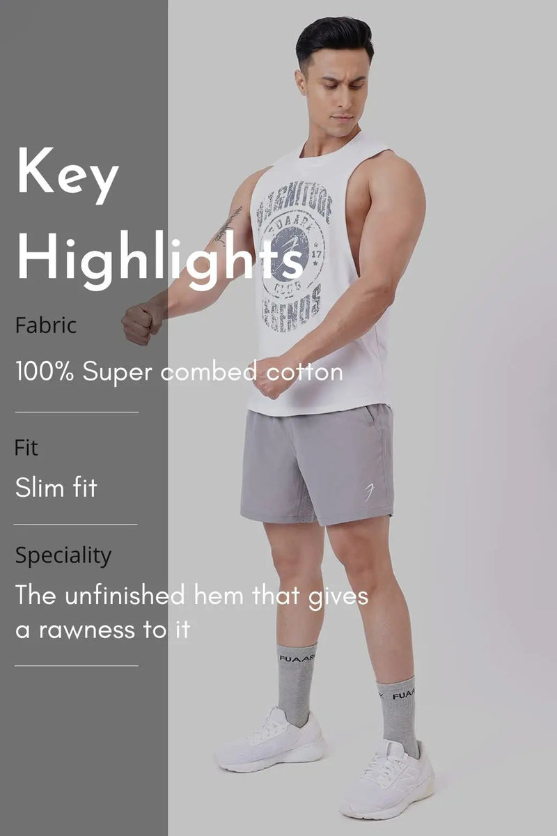 Magnitude Deep Arm Tank White by Fuaark Nz