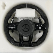 Mercedes-Benz Steering Wheel (Carbon Fiber+Perforated Leather) #18 by CARBONISE