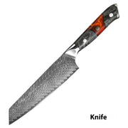 67 Layers Damascus Steel Kitchen Knife Kit 127K Cutting Knife by China Dropship