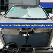 Large Silver Car Sunshade Foldable Double-Circle by dealonline.co.nz