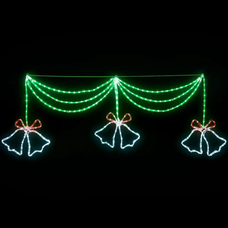 SportZone.co.nz Occasions > Christmas > Outdoor Decorations & Lights 1.8M Christmas Lights 288 LED Bell Motif Light Decorations Jingle Jollys 1.8M Christmas Lights 288 LED Bell Motif Light Decorations Jingle Jollys