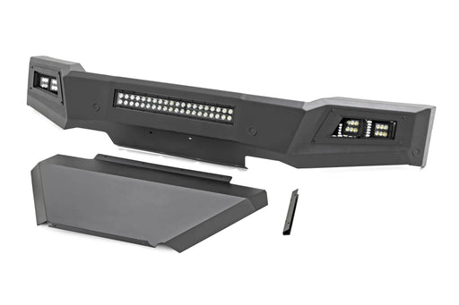 High Clearance Front Bumper LED Lights & Skid Plate Chevy Silverado 1500 (19-22) by Magwarehouse.com