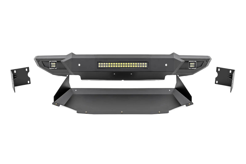 High Clearance Front Bumper LED Lights & Skid Plate Ram 1500 (19-24) by Magwarehouse.com