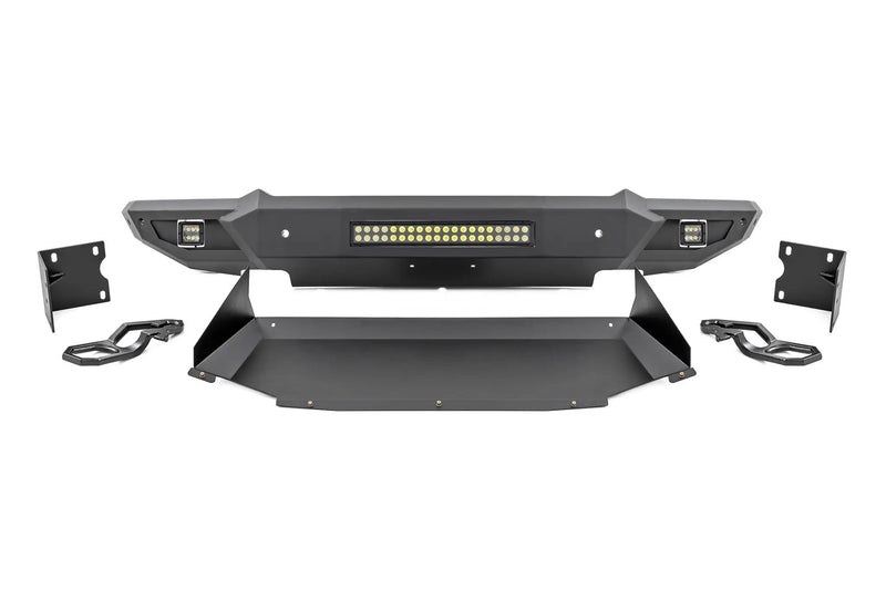 High Clearance Front Bumper LED Lights & Skid Plate Ram 1500 (19-24) by Magwarehouse.com