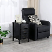 2x Side Table Nightstand End Table 3-drawer Side Table by Yaheetech