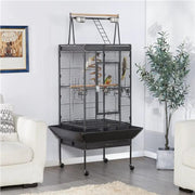 H68.5'' Play Top Parrot Cage Metal Rolling Bird Cage by Yaheetech