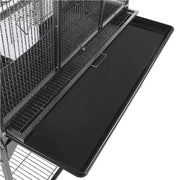 63’’H Large Parrot Cage w/ Stand Rolling Metal Pet Cage by Yaheetech