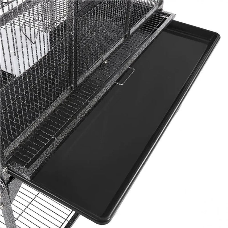 63’’H Large Parrot Cage w/ Stand Rolling Metal Pet Cage by Yaheetech