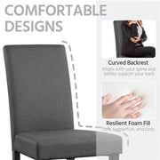 4pcs Parson Dining Chairs Fabric Upholstered Urban Style by Yaheetech