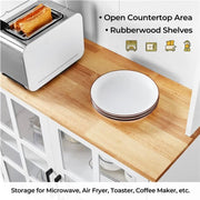 Kitchen Pantry Storage Cabinet Large Countertop Storage Kitchen Buffet by Yaheetech