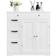 Wooden Bathroom Floor Cabinet Side Storage Organizer Cabinet by Yaheetech