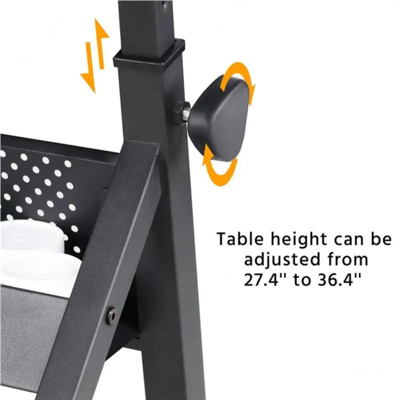 Drafting Table & Stool Set with Adjustable Table Angles & Heights All-in-One by Yaheetech