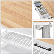 Kitchen Island Cart on Wheels 40’’ W Minimalist Kitchen Cart by Yaheetech