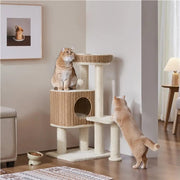 36″ Tall Rattan Cat Tree Cat House Cat Tower by Yaheetech