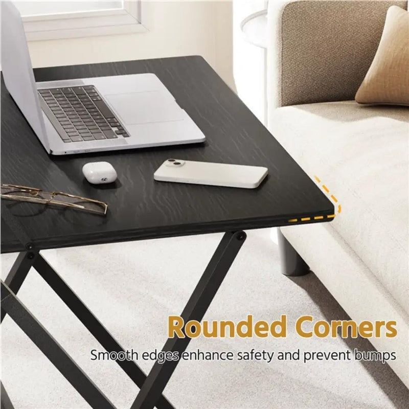 2-Tier Foldable Computer Desk w/ Monitor Shelf by Yaheetech