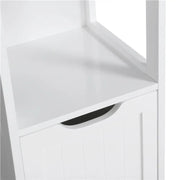 White Bathroom Cabinet 2 Hideaway Drawers 1 Shelf by Yaheetech