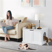 Pet Litter Box Wooden Storage Bench by Yaheetech