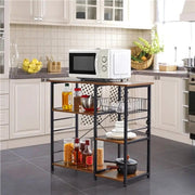 Vintage Kitchen Island Baker's Rack Utility Microwave Stand by Yaheetech