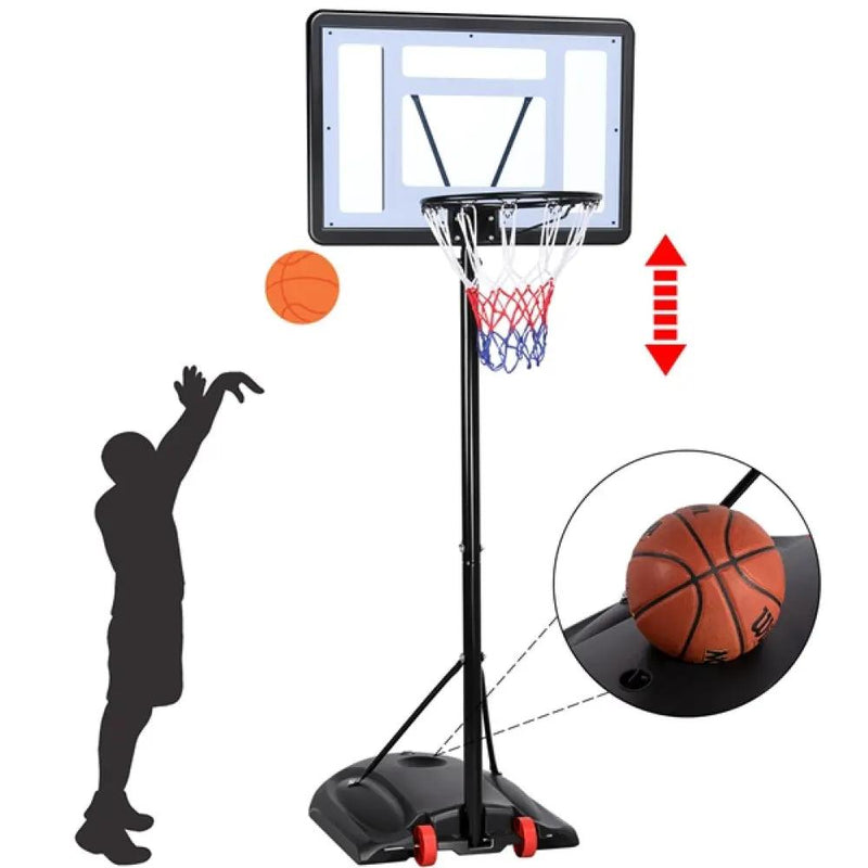 7.2-9.2FT Height-Adjustable Basketball Hoop System by Yaheetech
