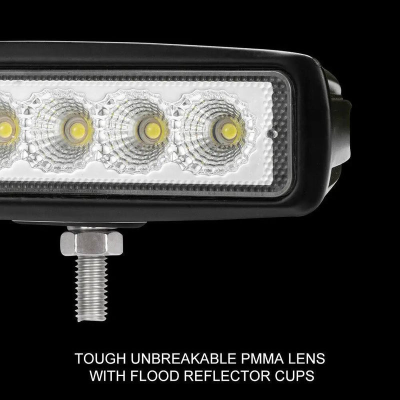4x 6inch 30W LED Work Driving Light Bar Flood by salelink.co.nz