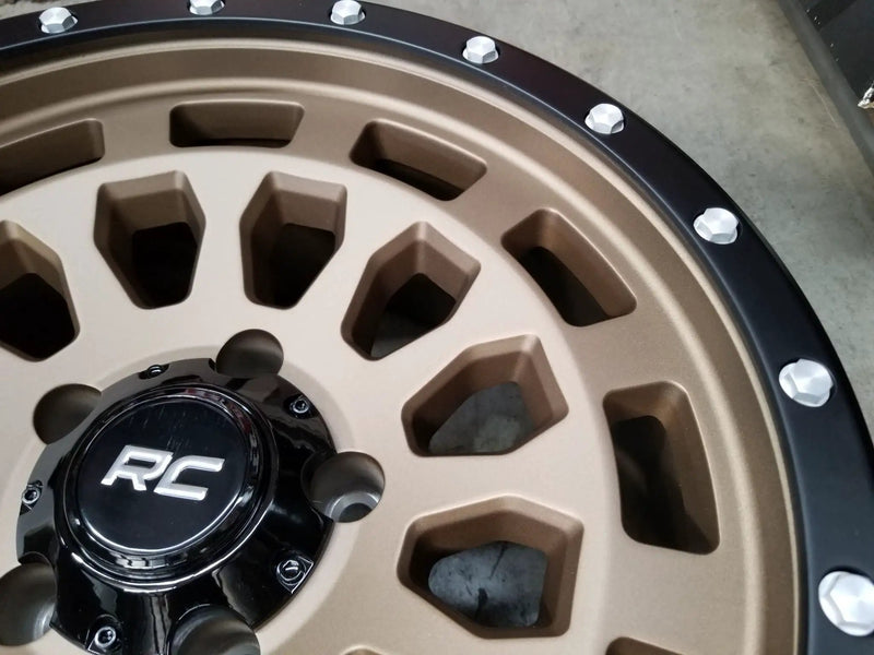 Rough Country 87 Series Wheel Simulated Beadlock Bronze/Black by Magwarehouse.com