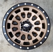 Rough Country 87 Series Wheel Simulated Beadlock Bronze/Black by Magwarehouse.com
