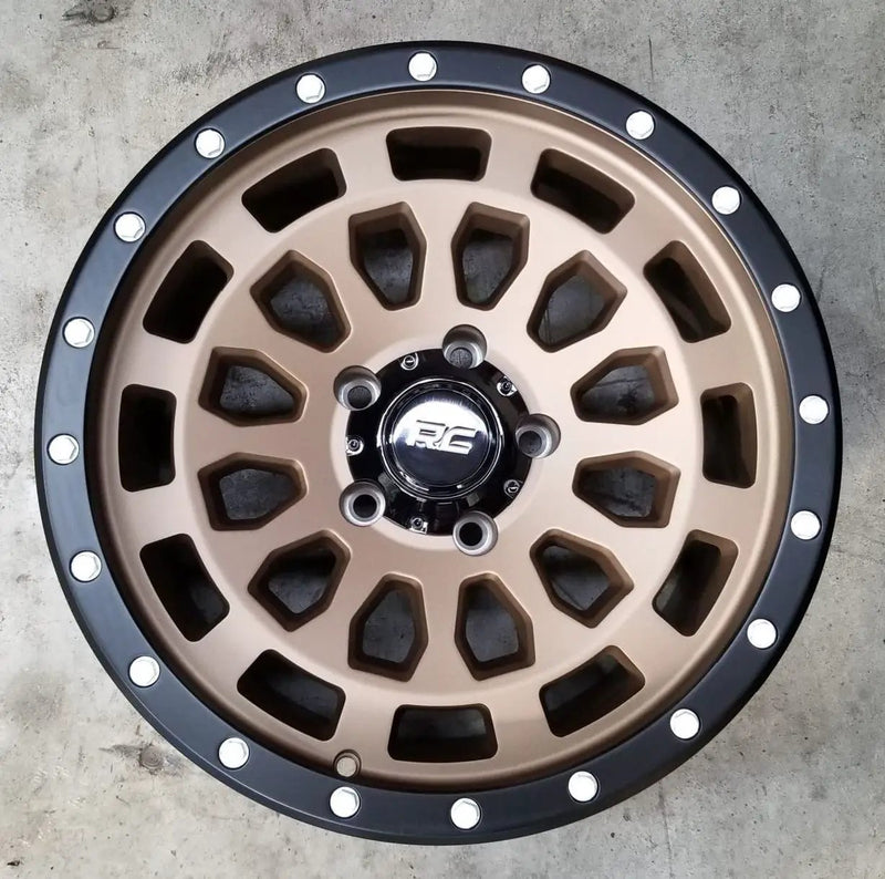 Rough Country 87 Series Wheel Simulated Beadlock Bronze/Black by Magwarehouse.com