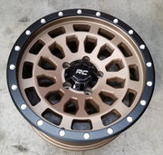 Rough Country 87 Series Wheel Simulated Beadlock Bronze/Black by Magwarehouse.com