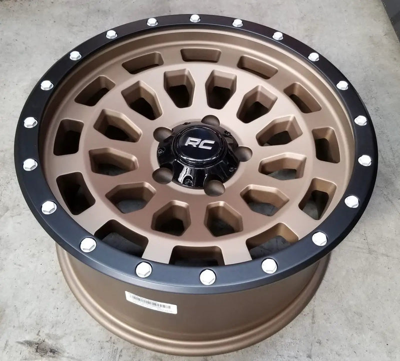 Rough Country 87 Series Wheel Simulated Beadlock Bronze/Black by Magwarehouse.com