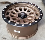 Rough Country 87 Series Wheel Simulated Beadlock Bronze/Black by Magwarehouse.com