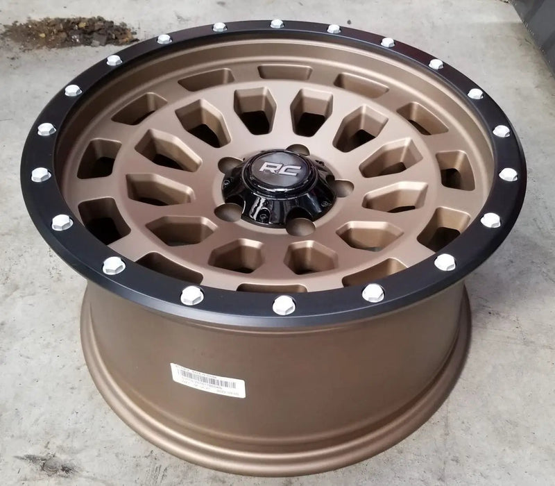 Rough Country 87 Series Wheel Simulated Beadlock Bronze/Black by Magwarehouse.com