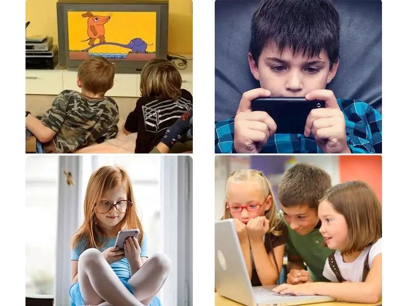Kids Anti-Blue Light Glasses Square Frame Protect Eyesight for Boys Girls by dealonline.co.nz