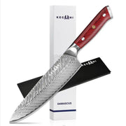 Kegani Meat Cleaver Knife 7 Inch - Damascus 73 Layers AUS-10 Steel Core Butcher Knife - G10 Handle Chinese Knife With Gift Box & Sheath - Kiritsuke Knife-Flame Knight Series by China Dropship