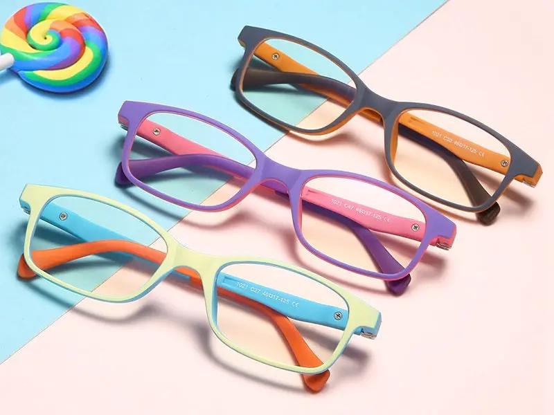 Kids Anti-Blue Light Glasses Square Frame Protect Eyesight for Boys Girls by dealonline.co.nz