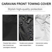 Caravan Front Towing Cover Tough 600D Protector LED Light Reflective Strips by salelink.co.nz