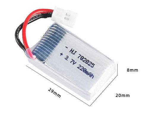 3.7V 220mAh White Li-Po Rechargeable Battery for Drone by dealonline.co.nz