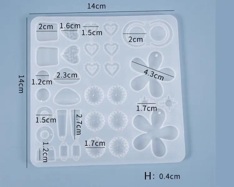 DIY Silicone Resin Moulds Earrings Pendant Epoxy Casting Moulds - 19 by Resin Art NZ