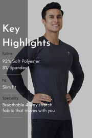 Rush Fullsleeves T-shirt Dark Grey by Fuaark Nz