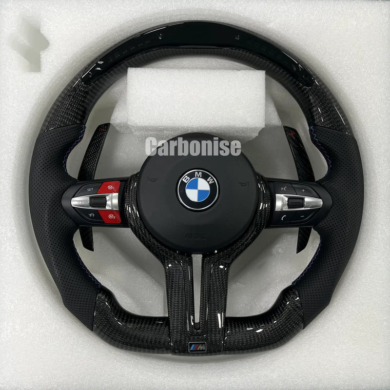 BMW Steering Wheel (Carbon Fiber+Perforated Leather) @19 by CARBONISE