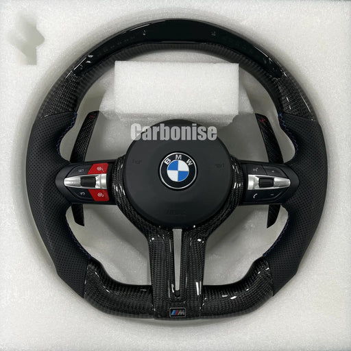 BMW Steering Wheel (Carbon Fiber+Perforated Leather) @19 by CARBONISE
