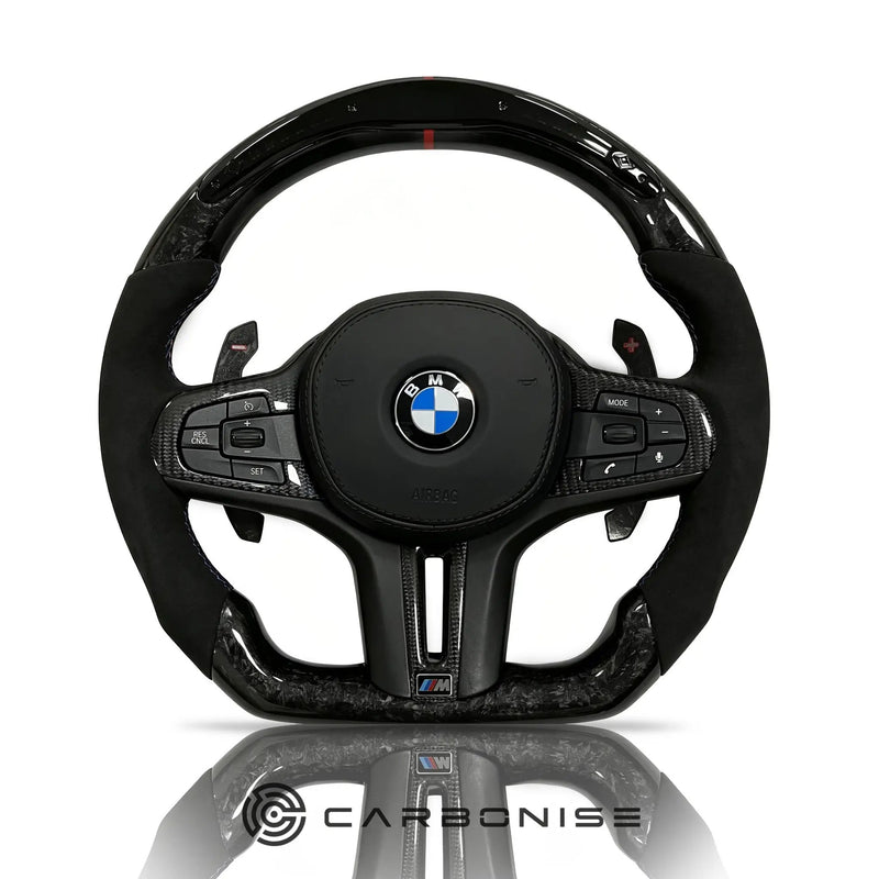 BMW Steering Wheel (Forged Carbon Fiber+Alcantara) #19 by CARBONISE