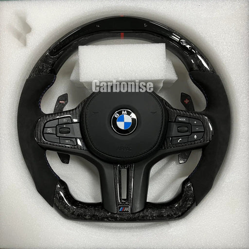 BMW Steering Wheel (Forged Carbon Fiber+Alcantara) #19 by CARBONISE