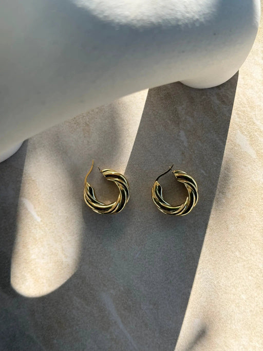 Tāwhirowhiro Gold Earrings by Tahana Jewellery