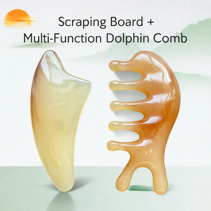 Meridian Massage Gua-Sha Masterpiece 3-Piece Set by Poppy Gifts