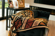 PELE Lalaga Woven Throw Pacific Designs Recycled Cotton Double Sided Lalaga Woven Throw Pacific Designs Recycled Cotton