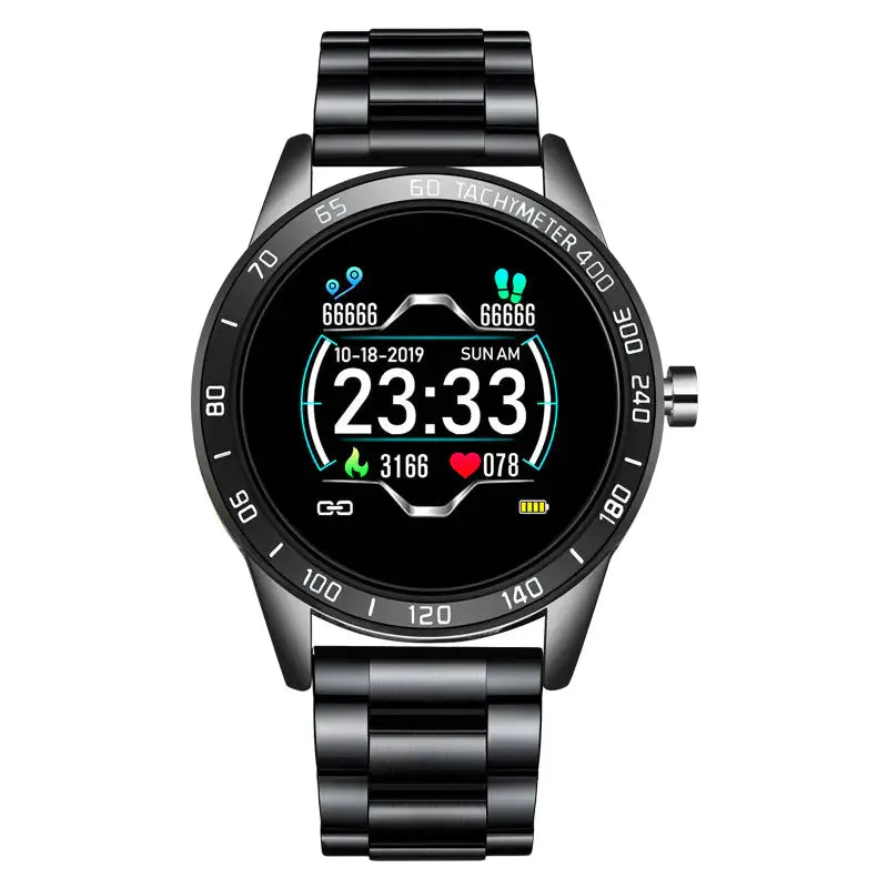 Multi-Functional Smart Watch with Steel Band - Business Style Alloy Case | Black, Gold, Silver by Mead's Supply & Equipment Outfitters limited