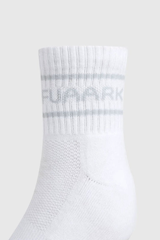 Legacy Quarter Socks White/Grey by Fuaark Nz