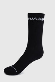 Legacy Crew Socks Black by Fuaark Nz